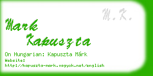 mark kapuszta business card